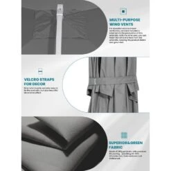 Deluxe Square Aluminum 10 Ft. X 10 Ft. Large Curvy Cantilever Outdoor Patio Umbrella With Cover In Gray -More Furniture Store cantilever umbrellas fgwt10 gray a0 1000