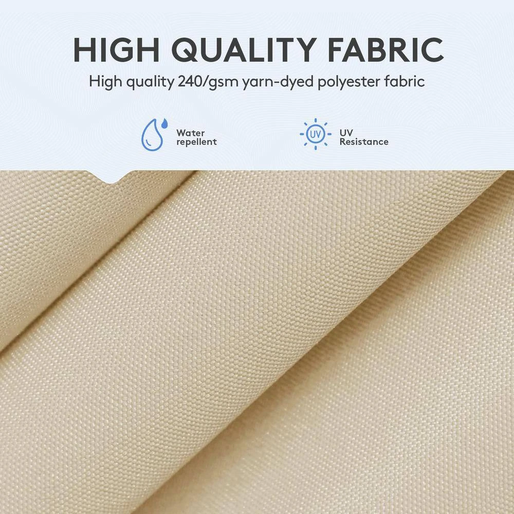 10 Ft. Square Cantilever Umbrella Patio Rotation Outdoor Umbrella With Cover In Beige 5 10 Ft. Square Cantilever Umbrella Patio Rotation Outdoor Umbrella With Cover In Beige - Image 5