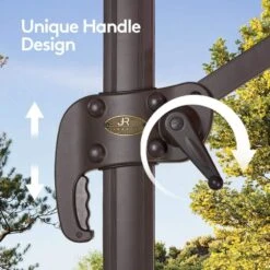 11 Ft. Square Cantilever Umbrella Patio Rotation Outdoor Umbrella With Cover In Navy -More Furniture Store cantilever umbrellas fxlms11 nv 4f 1000