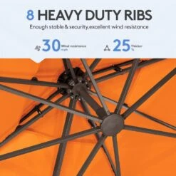 12 Ft. X 12 Ft. Square Outdoor Cantilever Umbrella Orange Patio 2-Tier Top Rotation Umbrella With Cover 13 12 Ft. X 12 Ft. Square Outdoor Cantilever Umbrella Orange Patio 2-Tier Top Rotation Umbrella With Cover -More Furniture Store cantilever umbrellas lk12fx hd org 44 1000