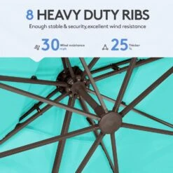 12 Ft. X 12 Ft. Square Outdoor Cantilever Umbrella Patio 2-Tier Top Rotation Umbrella With Cover In Peacock Blue 13 12 Ft. X 12 Ft. Square Outdoor Cantilever Umbrella Patio 2-Tier Top Rotation Umbrella With Cover In Peacock Blue -More Furniture Store cantilever umbrellas lk12fx hd pblue 44 1000