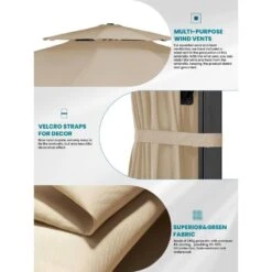 10 Ft. 2-Tier Height Adjustable Patio Cantilever Umbrella With Cover In Beige -More Furniture Store cantilever umbrellas lk9 beige 66 1000