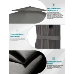 10 Ft. 2-Tier Height Adjustable Patio Cantilever Umbrella With Cover In Gray -More Furniture Store cantilever umbrellas lk9 gray 66 1000