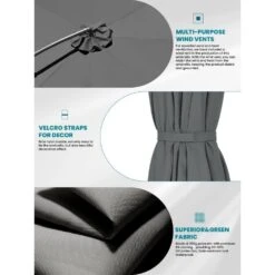 Curvy 11 Ft. Steel Large Cantilever Patio Umbrella With Sandbag And Cross Base In Gray -More Furniture Store cantilever umbrellas s 11xjs gray a0 1000