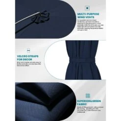 Curvy 11 Ft. Steel Large Cantilever Patio Umbrella With Sandbag And Cross Base In Navy -More Furniture Store cantilever umbrellas s 11xjs navy a0 1000