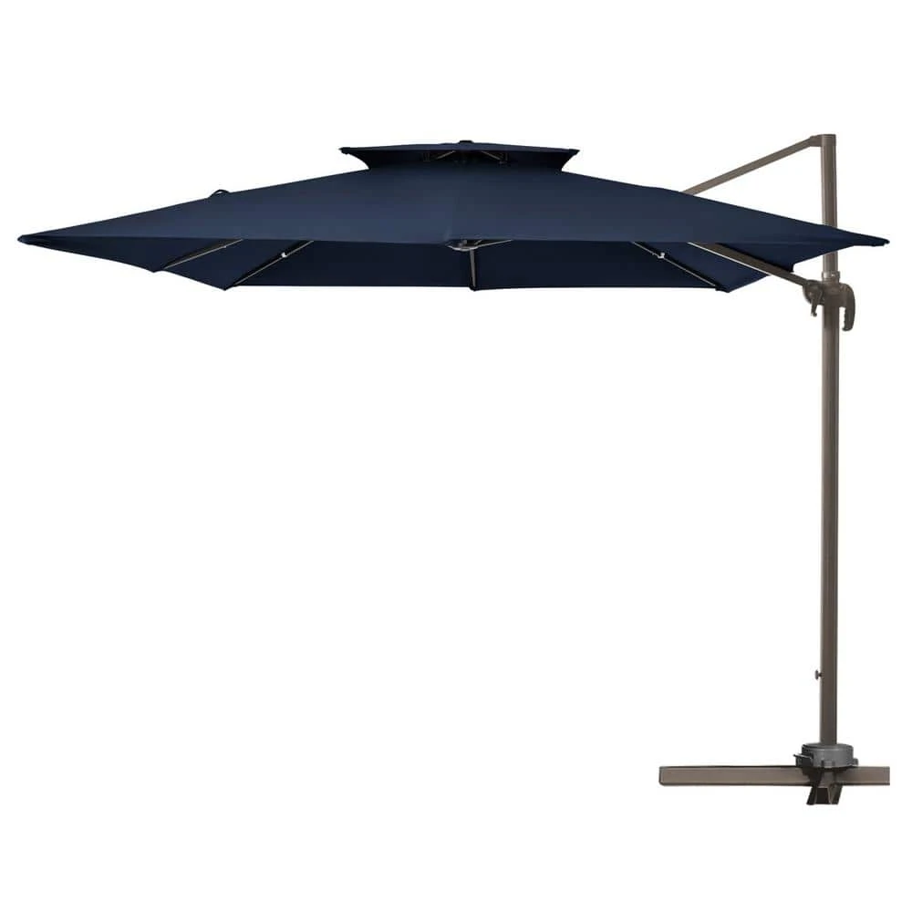 9 Ft. 360° Rotation Cantilever Patio Umbrella With Cover And Crank In Navy 2 9 Ft. 360° Rotation Cantilever Patio Umbrella With Cover And Crank In Navy - Image 2