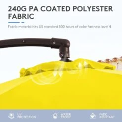 11 Ft.Outdoor Cantilever Offset Umbrella Patio Umbrella With Sandbag And Cover In Yellow 11 11 Ft.Outdoor Cantilever Offset Umbrella Patio Umbrella With Sandbag And Cover In Yellow -More Furniture Store cantilever umbrellas wts11 ye 44 1000