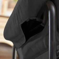 Moore Metal Carbon Ash Lambswool Soft Cushion Arm Chair For Bedroom And Living Room -More Furniture Store carbon ash jearey accent chairs mejs carbon ash 44 1000