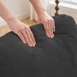 Moore Metal Carbon Ash Lambswool Soft Cushion Arm Chair For Bedroom And Living Room -More Furniture Store carbon ash jearey accent chairs mejs carbon ash 76 1000