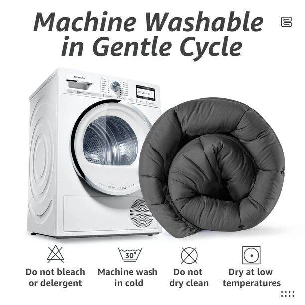 All Season Gray Full Polyester Breathable Comforter 6 All Season Gray Full Polyester Breathable Comforter - Image 6