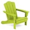 Classic Apple Green Folding Plastic Adirondack Chair