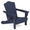 Classic Blue Folding Plastic Adirondack Chair