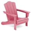 Classic Pink Folding Plastic Adirondack Chair