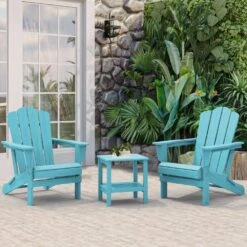Classic Tiffany Blue Folding Plastic Adirondack Chair -More Furniture Store composite adirondack chairs peqwy tb fa 1000