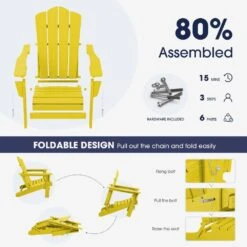 Classic Yellow Folding Plastic Adirondack Chair 8 Classic Yellow Folding Plastic Adirondack Chair -More Furniture Store composite adirondack chairs peqwy yellow 4f 1000