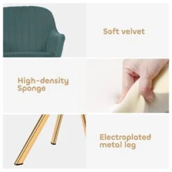 24 In. Dark Green Fabric Swivel Arm Chair With Metal Legs 15 24 In. Dark Green Fabric Swivel Arm Chair With Metal Legs -More Furniture Store dark green jearey accent chairs e21zy hd dg 4f 1000