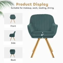 24 In. Dark Green Fabric Swivel Arm Chair With Metal Legs 13 24 In. Dark Green Fabric Swivel Arm Chair With Metal Legs -More Furniture Store dark green jearey accent chairs e21zy hd dg 66 1000