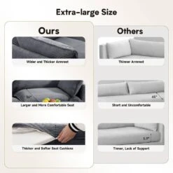 Modern Dark Grey Corduroy Accent Armchair With Ottoman For Living -More Furniture Store dark grey jearey accent chairs e46sf 1 dark grey 4f 1000