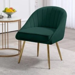 Atye 2 Piece Green Living Room Velvet Loveseat And Accent Chair Set -More Furniture Store dark grey living room sets sry dry dgn 4f 1000