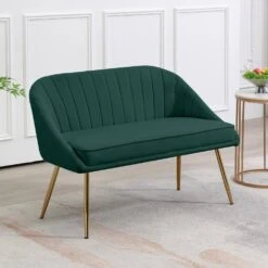 Atye 2 Piece Green Living Room Velvet Loveseat And Accent Chair Set -More Furniture Store dark grey living room sets sry dry dgn c3 1000