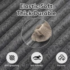 100.78 In. Dark Grey Corduroy Detachable Sofa With Eight Pillows 14 100.78 In. Dark Grey Corduroy Detachable Sofa With Eight Pillows -More Furniture Store dark jearey sectional sofas qexdxr y dark grey fa 1000