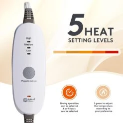 Electric Heated Blanket Light Grey -More Furniture Store electric blankets drgthk hd gray 1f 1000