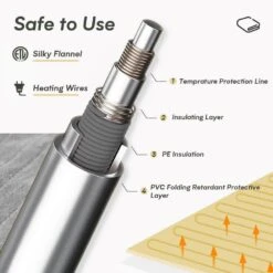 Electric Heated Blanket Light Grey -More Furniture Store electric blankets drgthk hd gray fa 1000