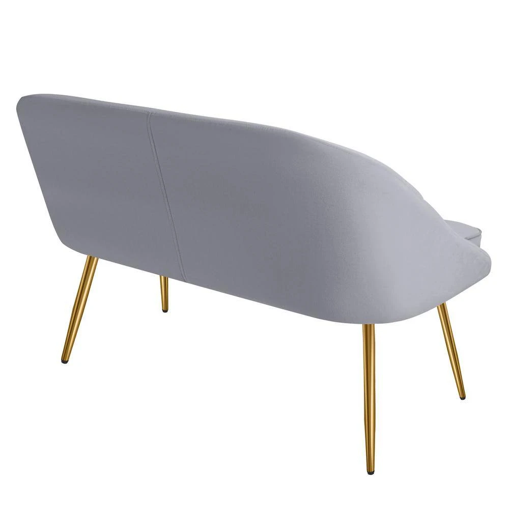 3-Piece Living Room Set With Brushed Velvet In Grey 6 3-Piece Living Room Set With Brushed Velvet In Grey - Image 6