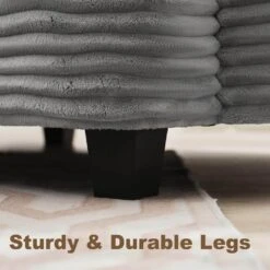 154 In. Corduroy Modular Rectangular Shaped Grey 4 Seat Sectional Sofa For Living Room And Spacious Space 18 154 In. Corduroy Modular Rectangular Shaped Grey 4 Seat Sectional Sofa For Living Room And Spacious Space -More Furniture Store grey jearey sectional sofas lydtr 4 grey 76 1000