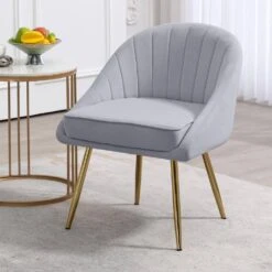 Atye 2 Piece Grey Living Room Velvet Loveseat And Accent Chair Set -More Furniture Store grey living room sets sry dry gy 4f 1000