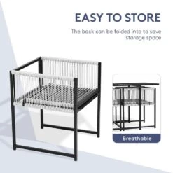 3-Piece Black Metal Rectangular Glass Tabletop Table Patio Outdoor Dining Set With Rattan Foldable Backrest Chairs 13 3-Piece Black Metal Rectangular Glass Tabletop Table Patio Outdoor Dining Set With Rattan Foldable Backrest Chairs -More Furniture Store jearey bistro sets bsdczy 3 black 4f 1000