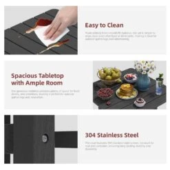 3-Piece Black Adirondack Patio Bar Plastic Outdoor Dining Set-Bar Height Stool And Chairs 14 3-Piece Black Adirondack Patio Bar Plastic Outdoor Dining Set-Bar Height Stool And Chairs -More Furniture Store jearey bistro sets jyqwgbzy3 bk 76 1000