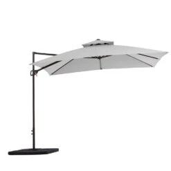 10 X 10 Ft. Steel Cantilever Patio Umbrella In Grey