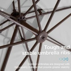 10 X 10 Ft. Steel Cantilever Patio Umbrella In Grey 11 10 X 10 Ft. Steel Cantilever Patio Umbrella In Grey -More Furniture Store jearey cantilever umbrellas 10cusb grey 66 1000