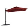10 X 10 Ft. Steel Cantilever Patio Umbrella In Red