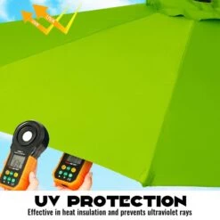 10 Ft. Cantilever Hanging Steel Offset Outdoor Patio Umbrella With Cross Base In Apple Green 10 10 Ft. Cantilever Hanging Steel Offset Outdoor Patio Umbrella With Cross Base In Apple Green -More Furniture Store jearey cantilever umbrellas 10cxxj agreen 1f 1000