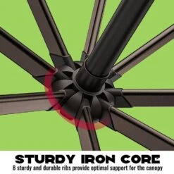 10 Ft. Cantilever Hanging Steel Offset Outdoor Patio Umbrella With Cross Base In Apple Green 11 10 Ft. Cantilever Hanging Steel Offset Outdoor Patio Umbrella With Cross Base In Apple Green -More Furniture Store jearey cantilever umbrellas 10cxxj agreen 44 1000