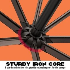 10 Ft. Cantilever Hanging Steel Offset Outdoor Patio Umbrella With Cross Base In Orange -More Furniture Store jearey cantilever umbrellas 10cxxj orange 44 1000