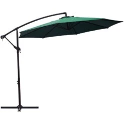 120 In. Outdoor Offset Cantilever Umbrella Patio Umbrella In Green -More Furniture Store jearey cantilever umbrellas 10edxj green c3 1000