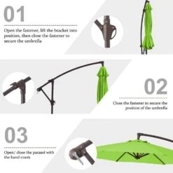 10 Ft. Cantilever Round Offset Patio Umbrella In Apple Green 11 10 Ft. Cantilever Round Offset Patio Umbrella In Apple Green -More Furniture Store jearey cantilever umbrellas 10xjs2 agn 1f 1000