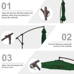 10 Ft. Cantilever Round Offset Patio Umbrella In Dark Green 11 10 Ft. Cantilever Round Offset Patio Umbrella In Dark Green -More Furniture Store jearey cantilever umbrellas 10xjs2 dgn 1f 1000