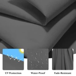 10 Ft. Cantilever Round Offset Patio Umbrella In Gray -More Furniture Store jearey cantilever umbrellas 10xjs2 gy 4f 1000