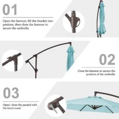 10 Ft. Cantilever Round Offset Patio Umbrella In Light Blue 9 10 Ft. Cantilever Round Offset Patio Umbrella In Light Blue -More Furniture Store jearey cantilever umbrellas 10xjs2 lbu 1f 1000