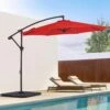 10 Ft. Cantilever Round Offset Patio Umbrella In Pumpkin