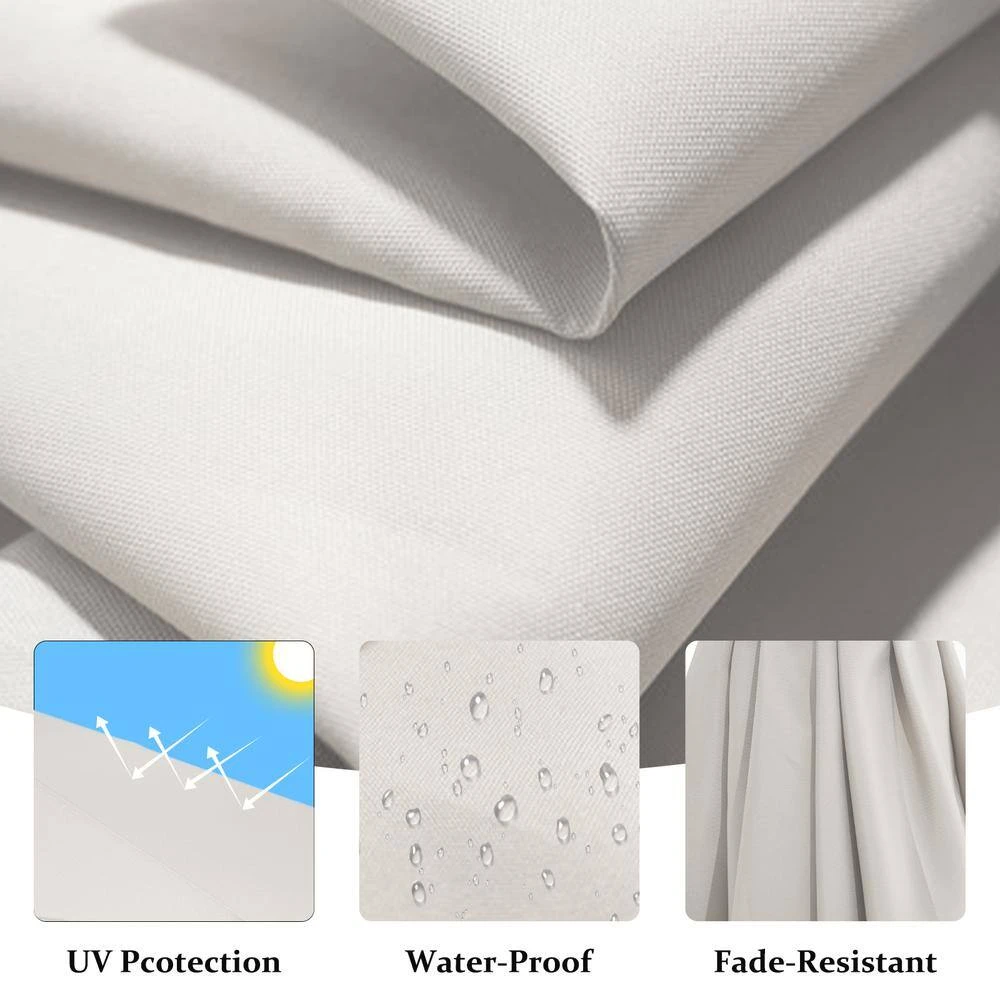 10 Ft. Cantilever Round Offset Patio Umbrella In Off-White 3 10 Ft. Cantilever Round Offset Patio Umbrella In Off-White - Image 3