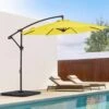 10 Ft. Cantilever Round Offset Patio Umbrella In Yellow