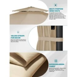 11 Ft.Double Top Round Outdoor Cantilever Umbrella With Cover,Heavy-Duty 360° Rotation Patio Umbrella In Beige 14 11 Ft.Double Top Round Outdoor Cantilever Umbrella With Cover,Heavy-Duty 360° Rotation Patio Umbrella In Beige -More Furniture Store jearey cantilever umbrellas 11sdylm beige a0 1000