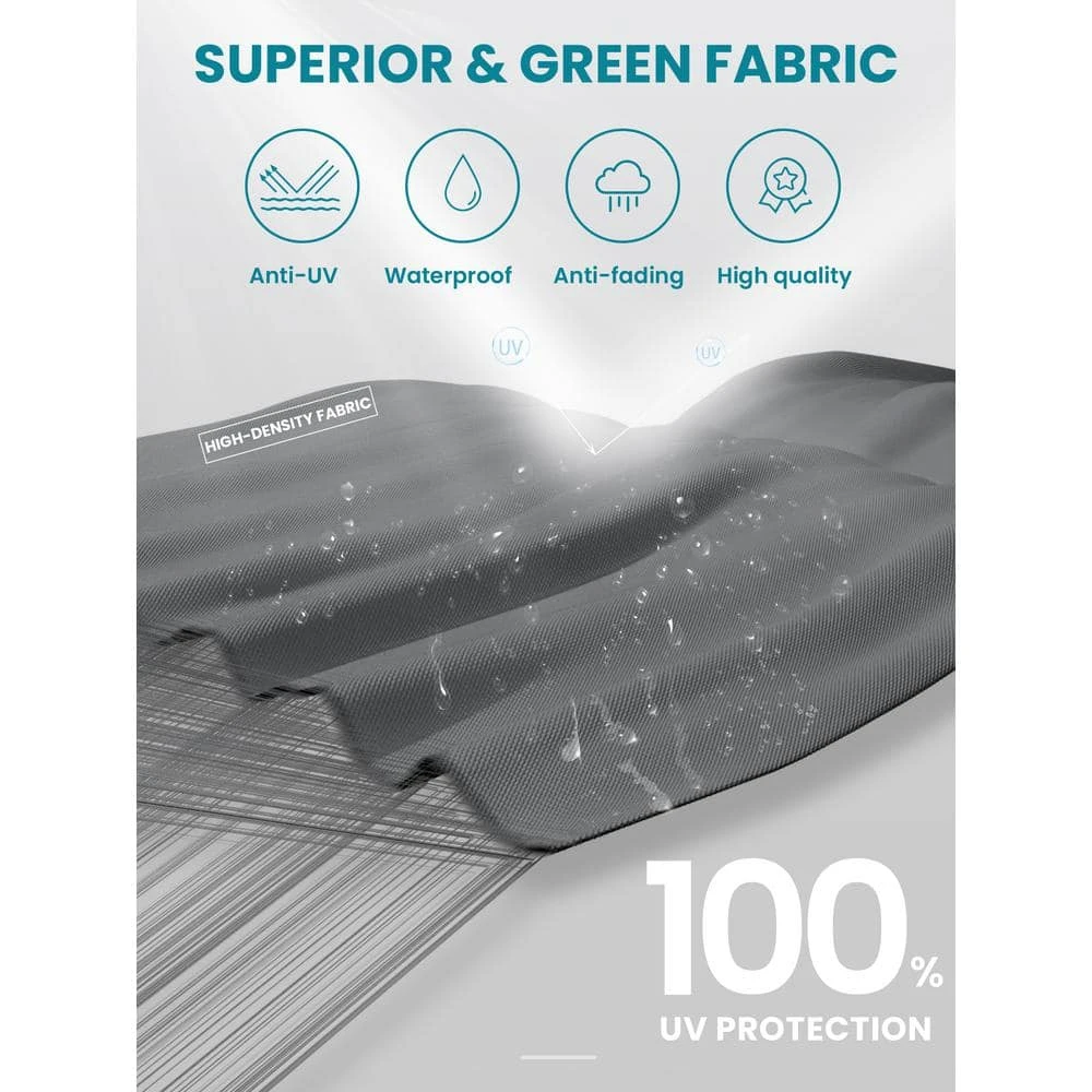 11 Ft.Double Top Round Outdoor Cantilever Umbrella With Cover,Heavy-Duty 360° Rotation Patio Umbrella In Gray 6 11 Ft.Double Top Round Outdoor Cantilever Umbrella With Cover,Heavy-Duty 360° Rotation Patio Umbrella In Gray - Image 6