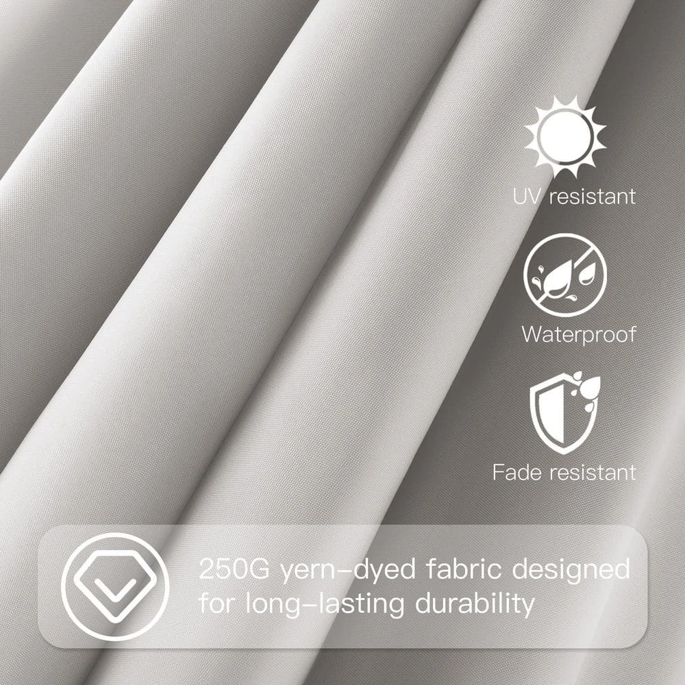 11 Ft.Double Top Round Outdoor Cantilever Umbrella With Cover,Heavy-Duty 360° Rotation Patio Umbrella In Off-White 10 11 Ft.Double Top Round Outdoor Cantilever Umbrella With Cover,Heavy-Duty 360° Rotation Patio Umbrella In Off-White - Image 10