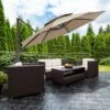 13 Ft. Aluminum 360-Degree Rotation Cantilever Patio Umbrella With Cover In Beige